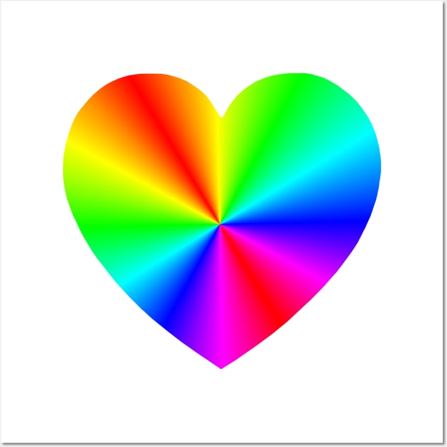 Rainbow Burst Heart Wall Art by Art by Deborah Camp